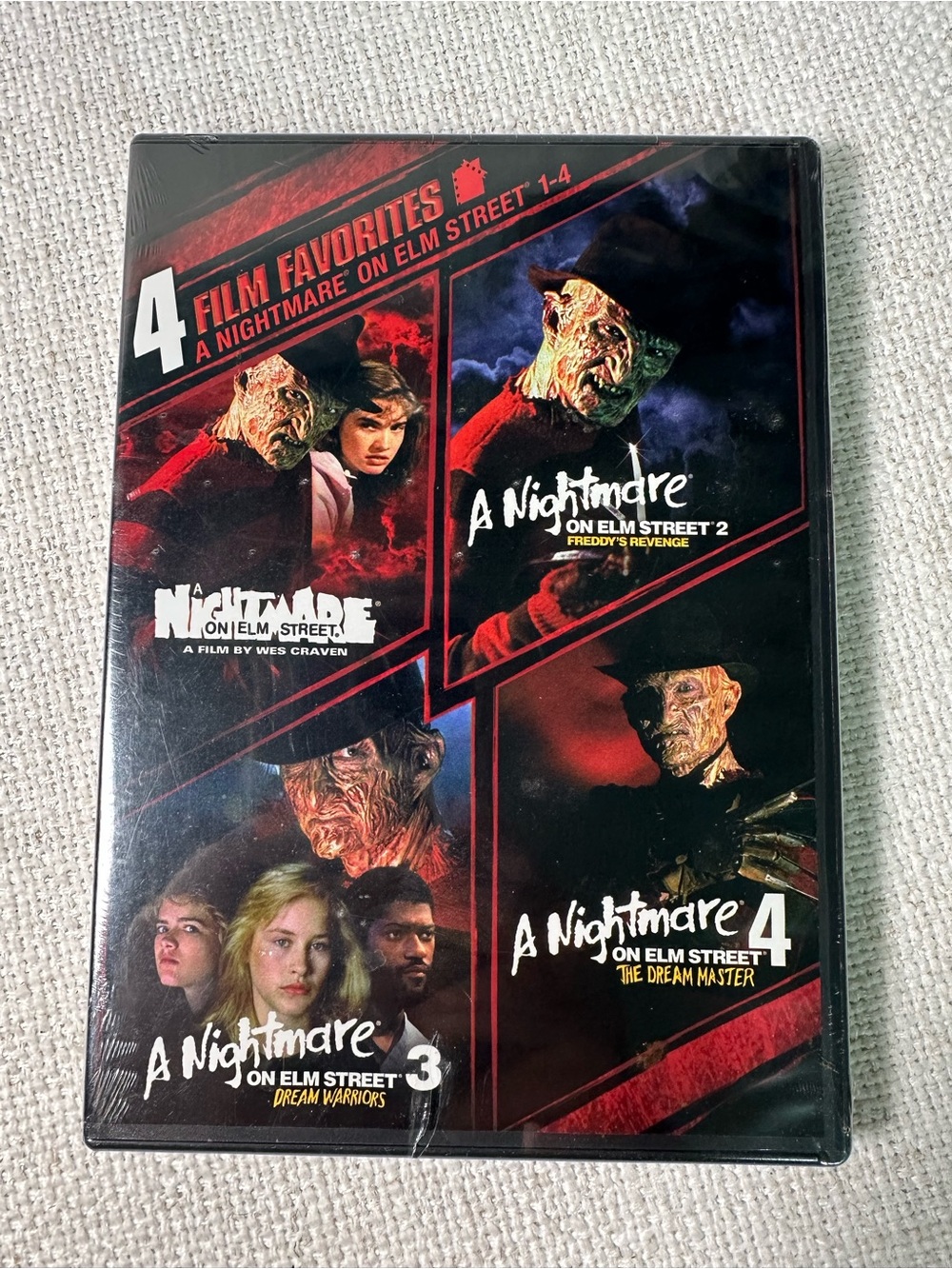 4 Film Favorites a Nightmare on Elm Street 1-4 (DVD) Horror 80’s Slasher Classic